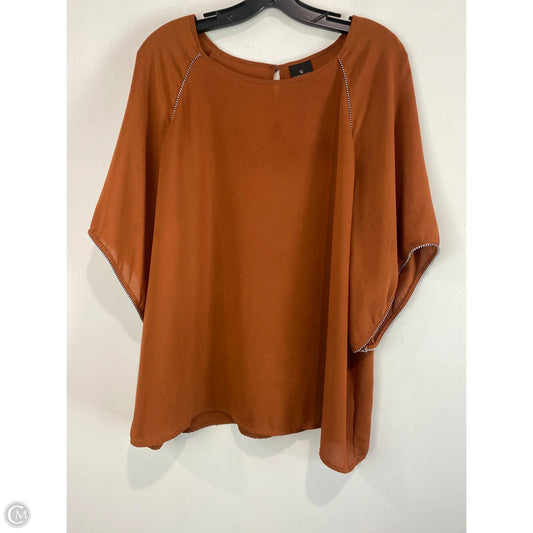 Top 3/4 Sleeve By Worthington In Brown, Size: Xl