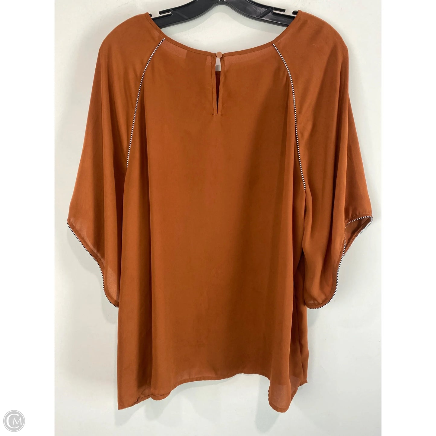 Top 3/4 Sleeve By Worthington In Brown, Size: Xl