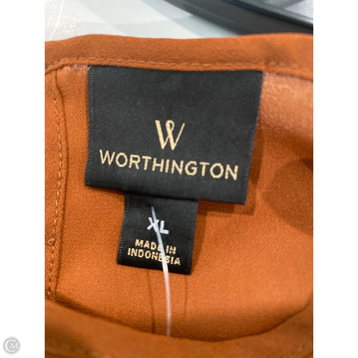 Top 3/4 Sleeve By Worthington In Brown, Size: Xl