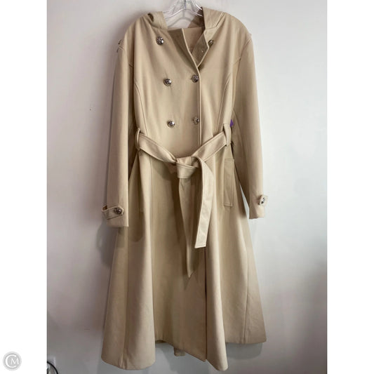 Coat Trench Coat By Clothes Mentor In Beige, Size: Xxl