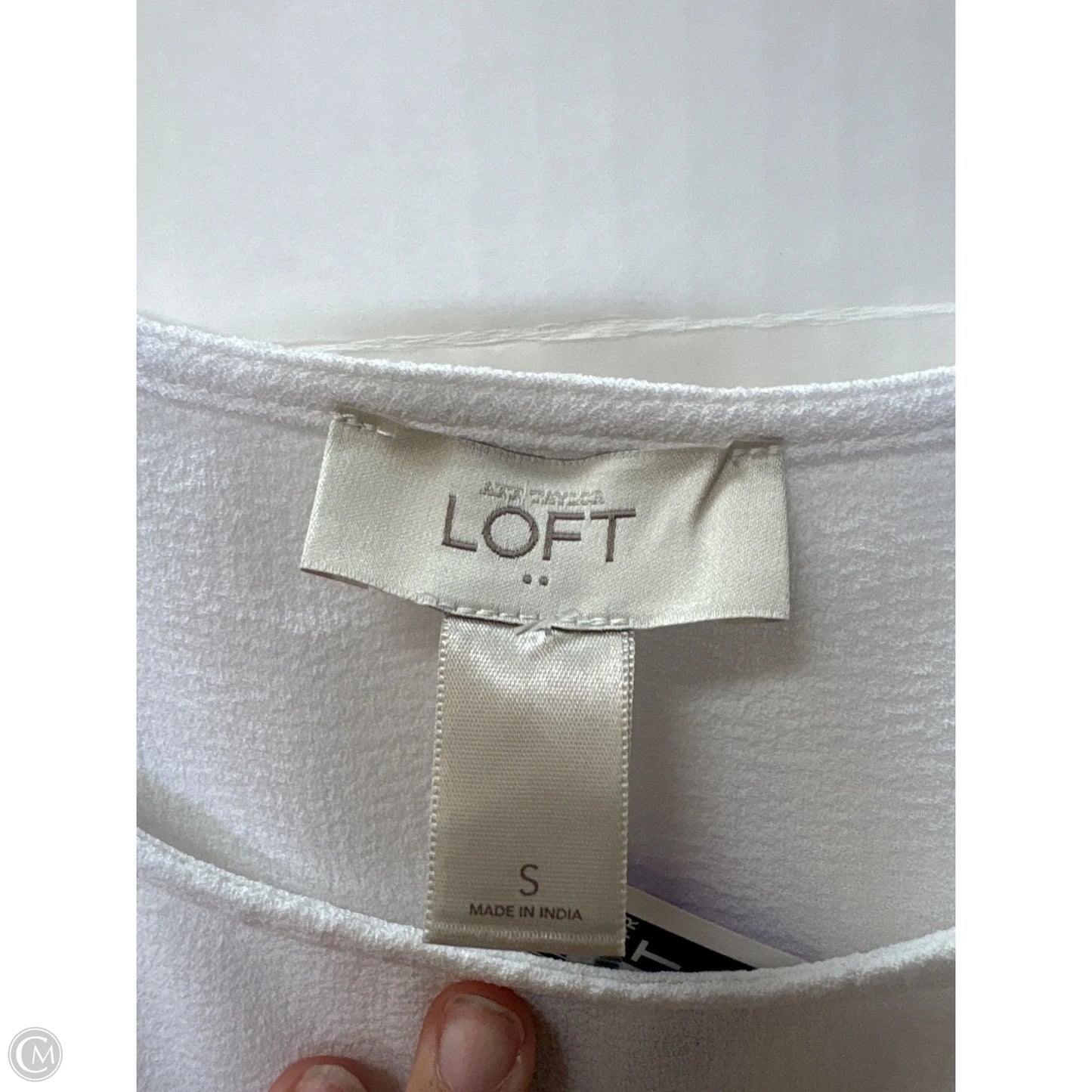 Top Sleeveless By Loft In White, Size: S