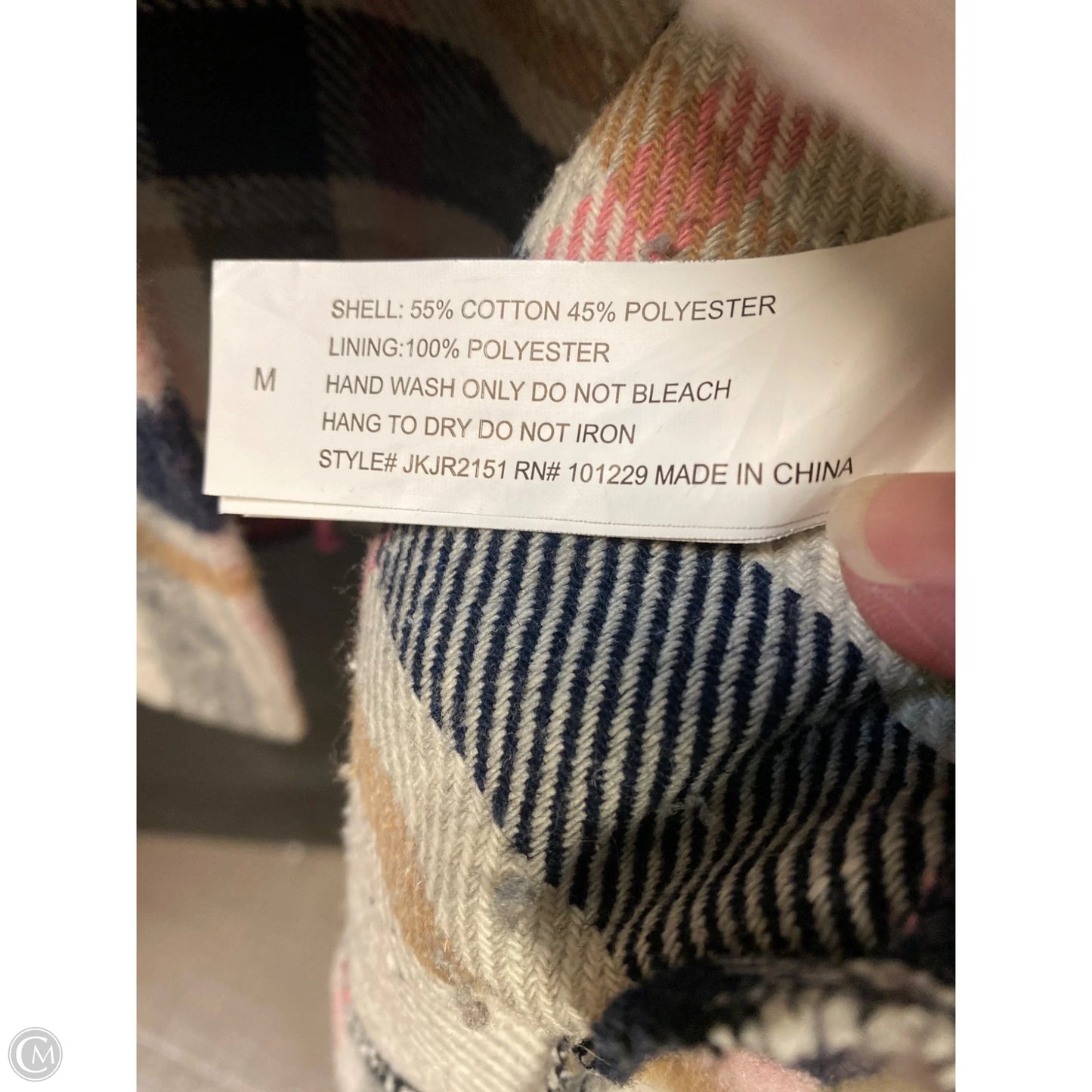 Coat Other By Clothes Mentor In Plaid Pattern, Size: M