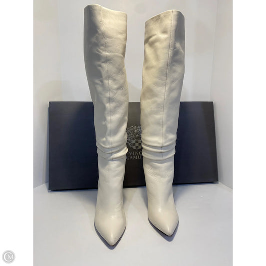 Boots Knee Heels By Vince Camuto In White, Size: 8.5