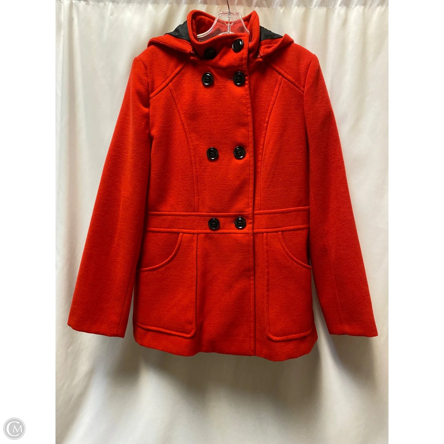 Coat Trench Coat By Metaphor In Red, Size: L
