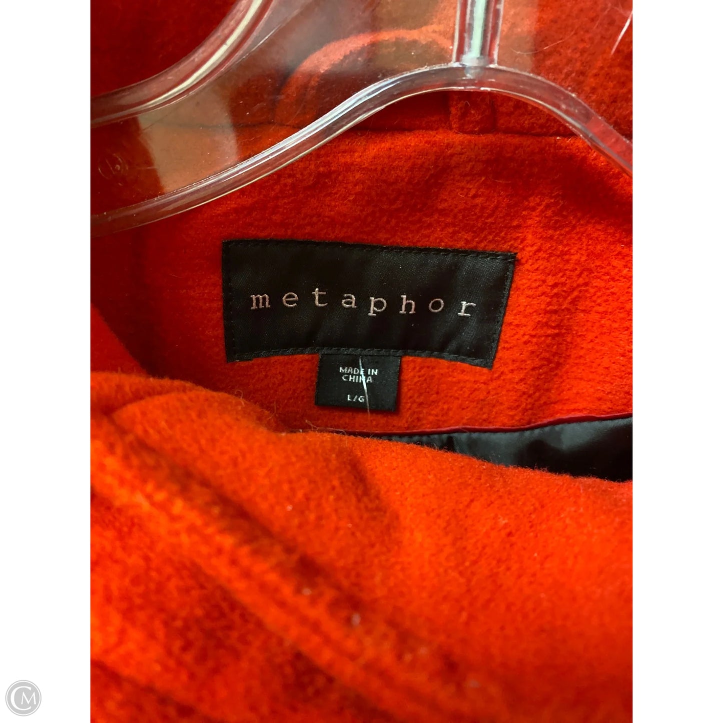 Coat Trench Coat By Metaphor In Red, Size: L