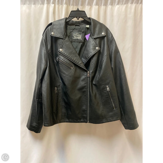 Jacket Leather By Levis In Black, Size: 2x