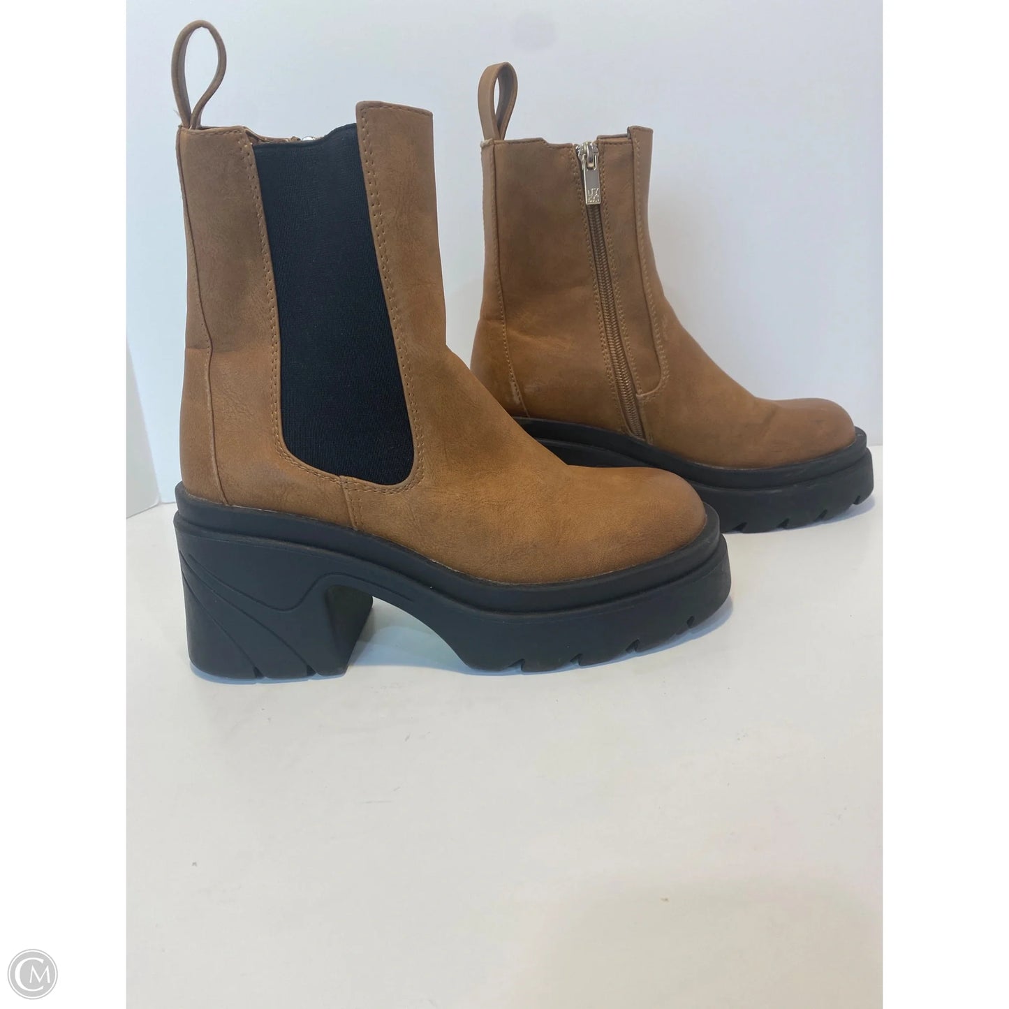 Boots Ankle Heels By Ny Collection In Brown, Size: 6