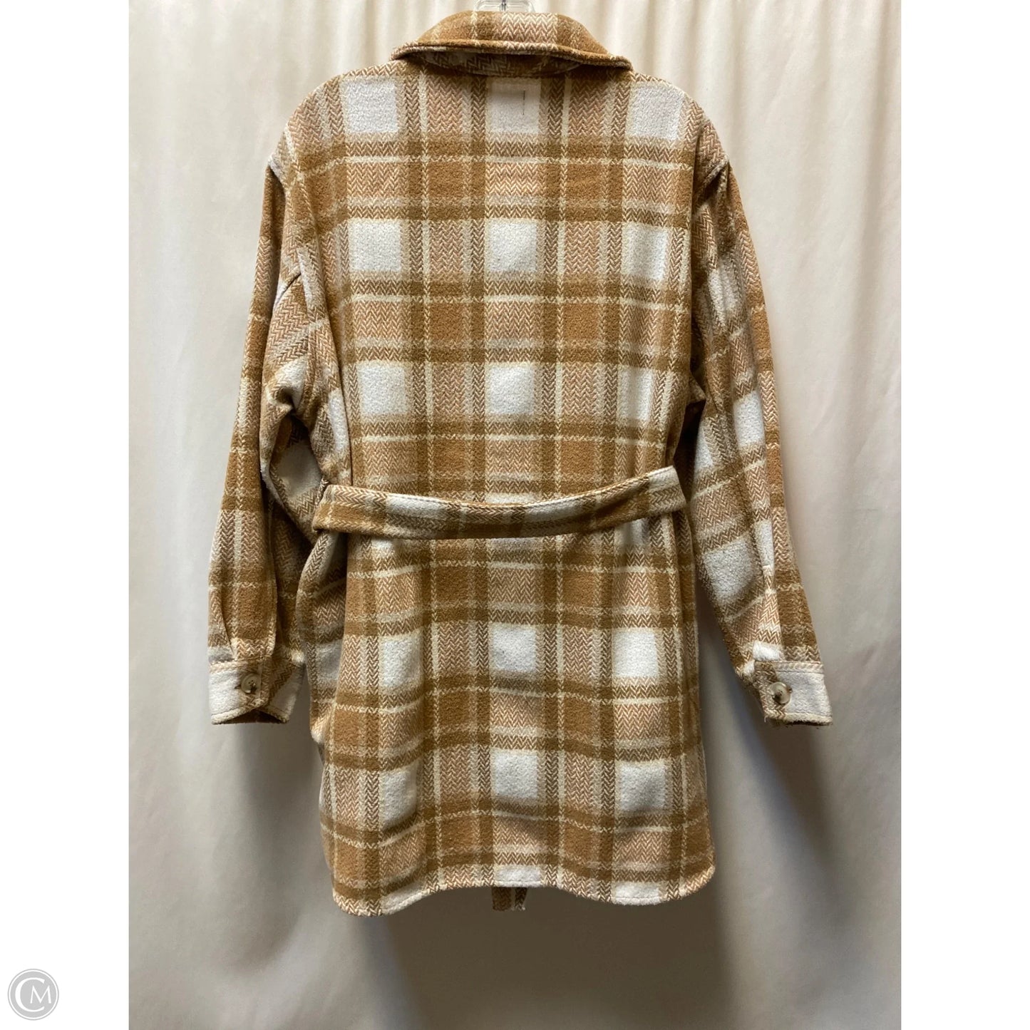 Coat Faux Fur & Sherpa By Time And Tru In Beige, Size: L