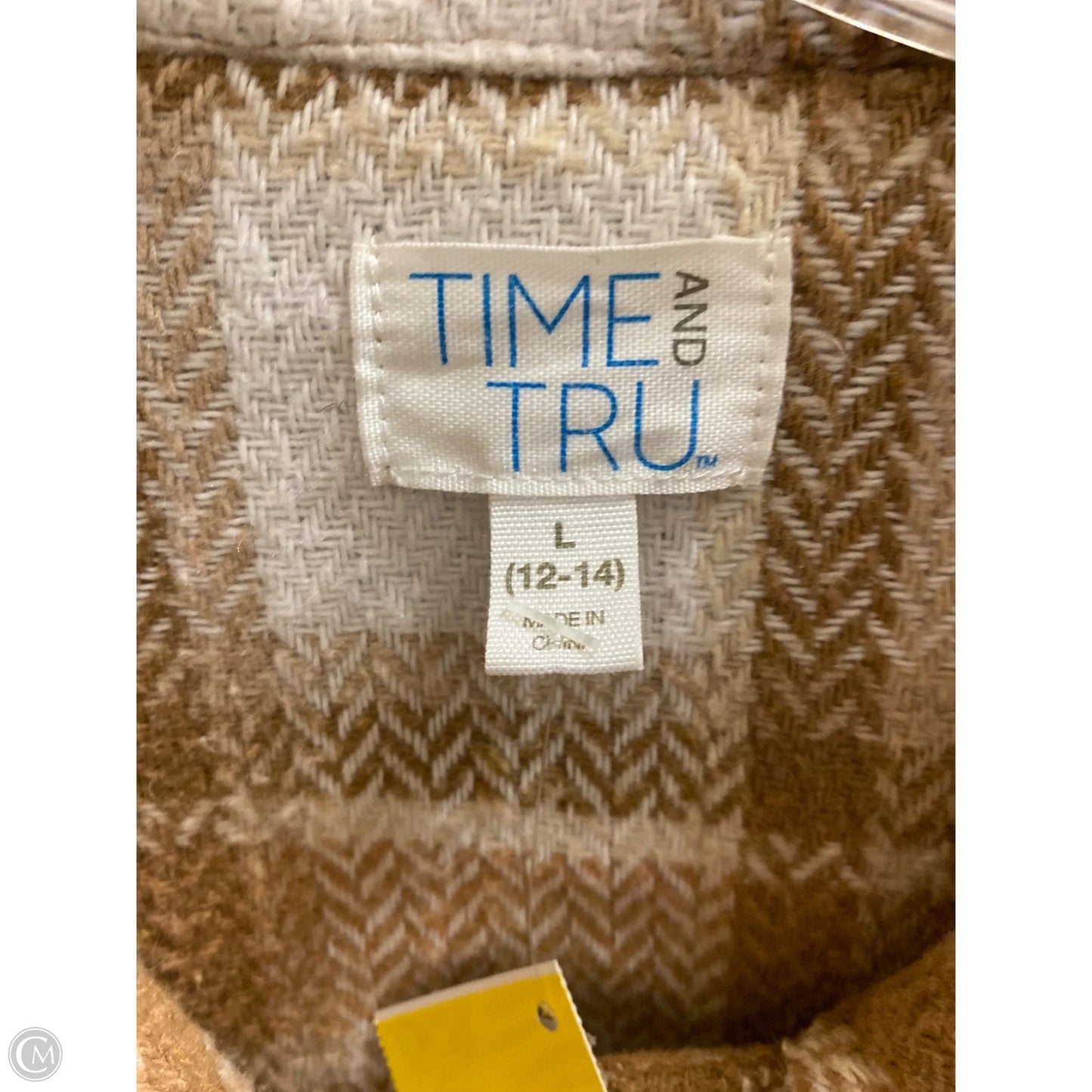 Coat Faux Fur & Sherpa By Time And Tru In Beige, Size: L