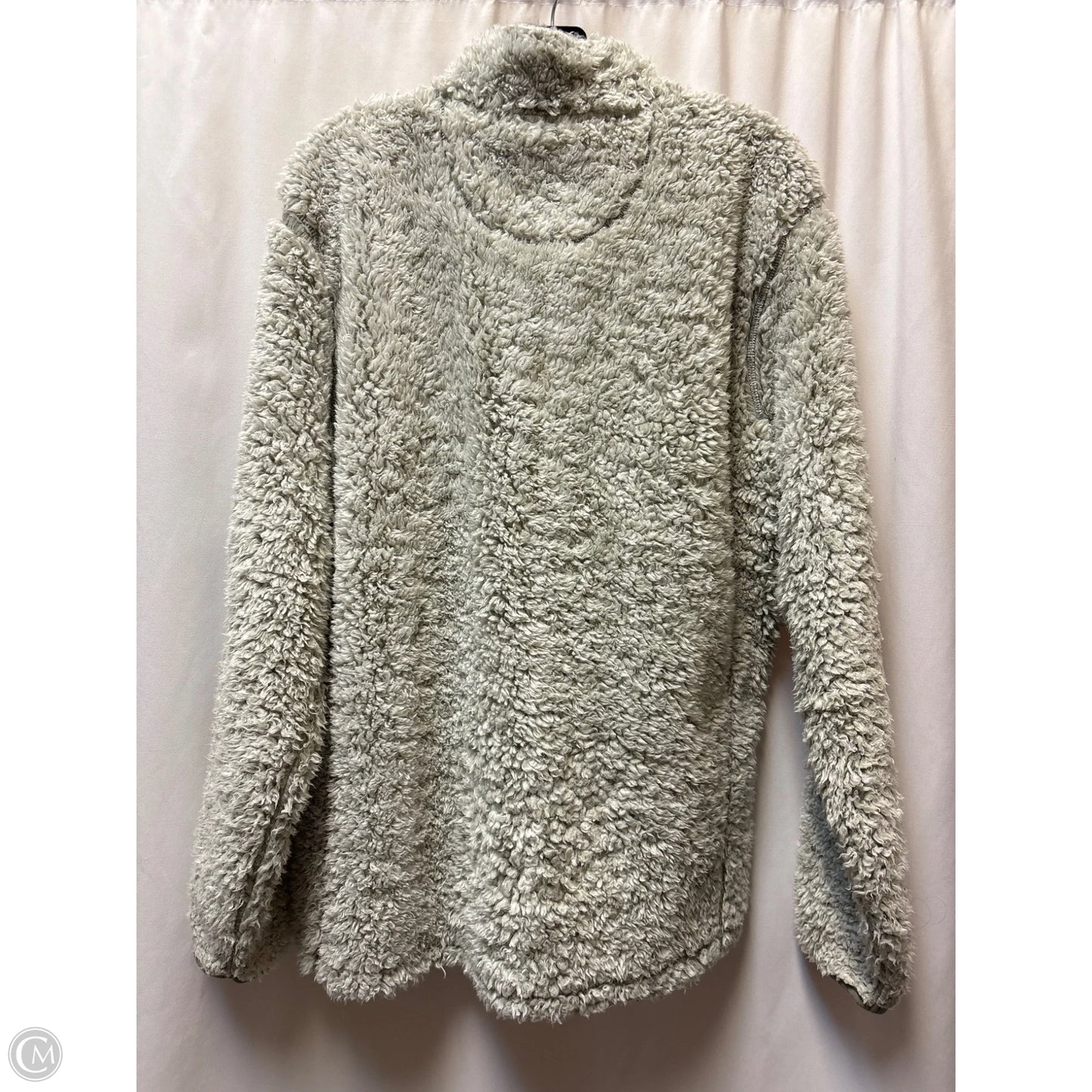 Coat Faux Fur & Sherpa By Southern Stitch In Grey, Size: M