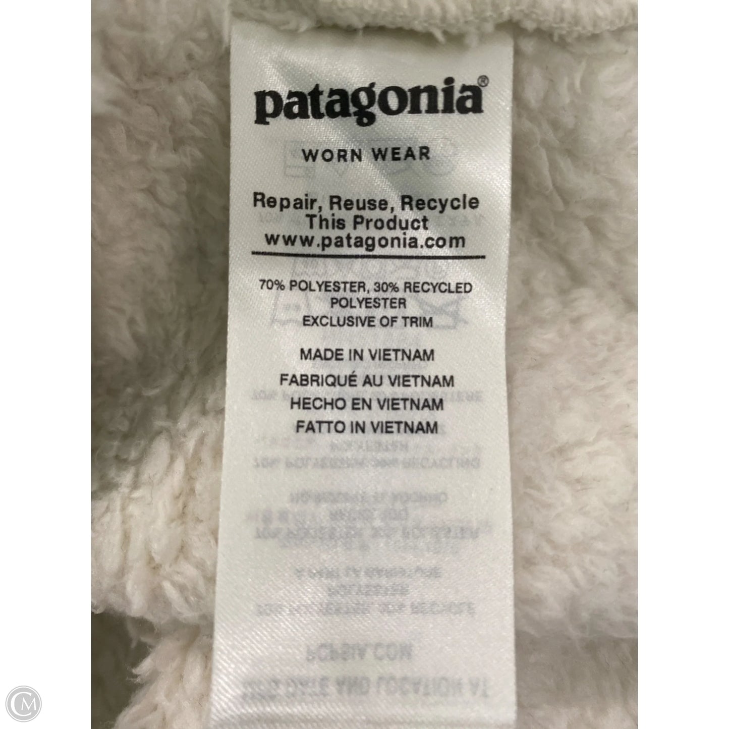 Jacket Other Faux Fur & Sherpa By Patagonia In Cream, Size: M