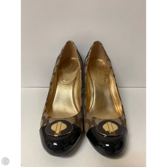 Shoes Designer By Coach In Gold, Size: 7.5