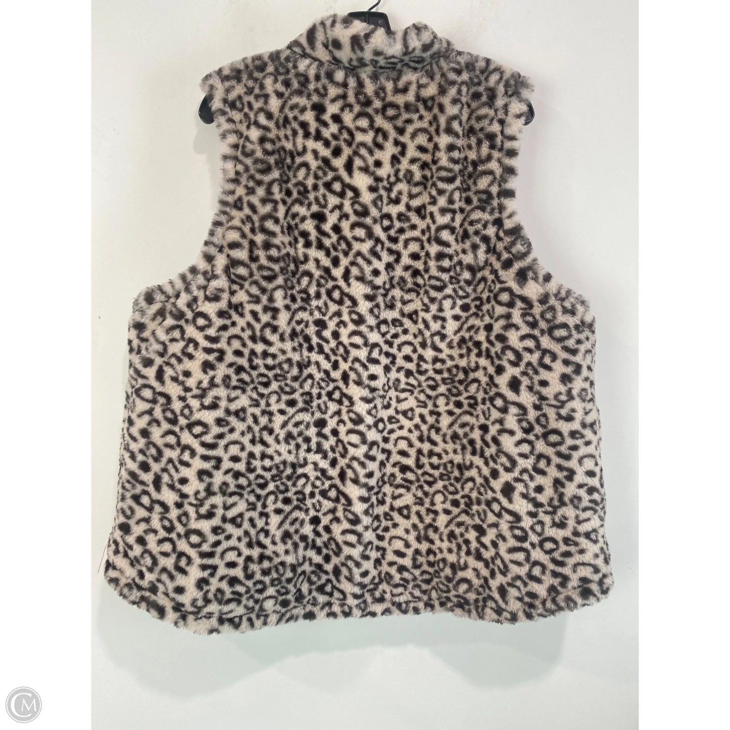 Vest Faux Fur & Sherpa By Clothes Mentor In Animal Print, Size: Xl