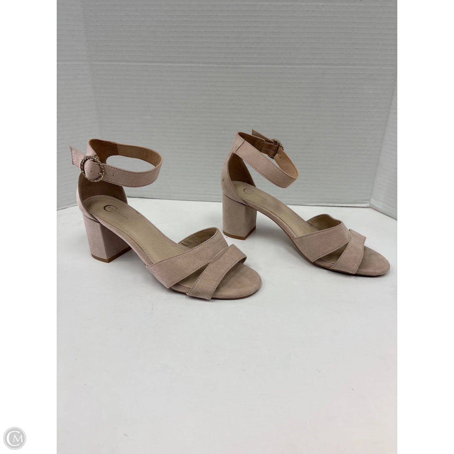 Sandals Heels Block By Cato In Pink, Size: 7