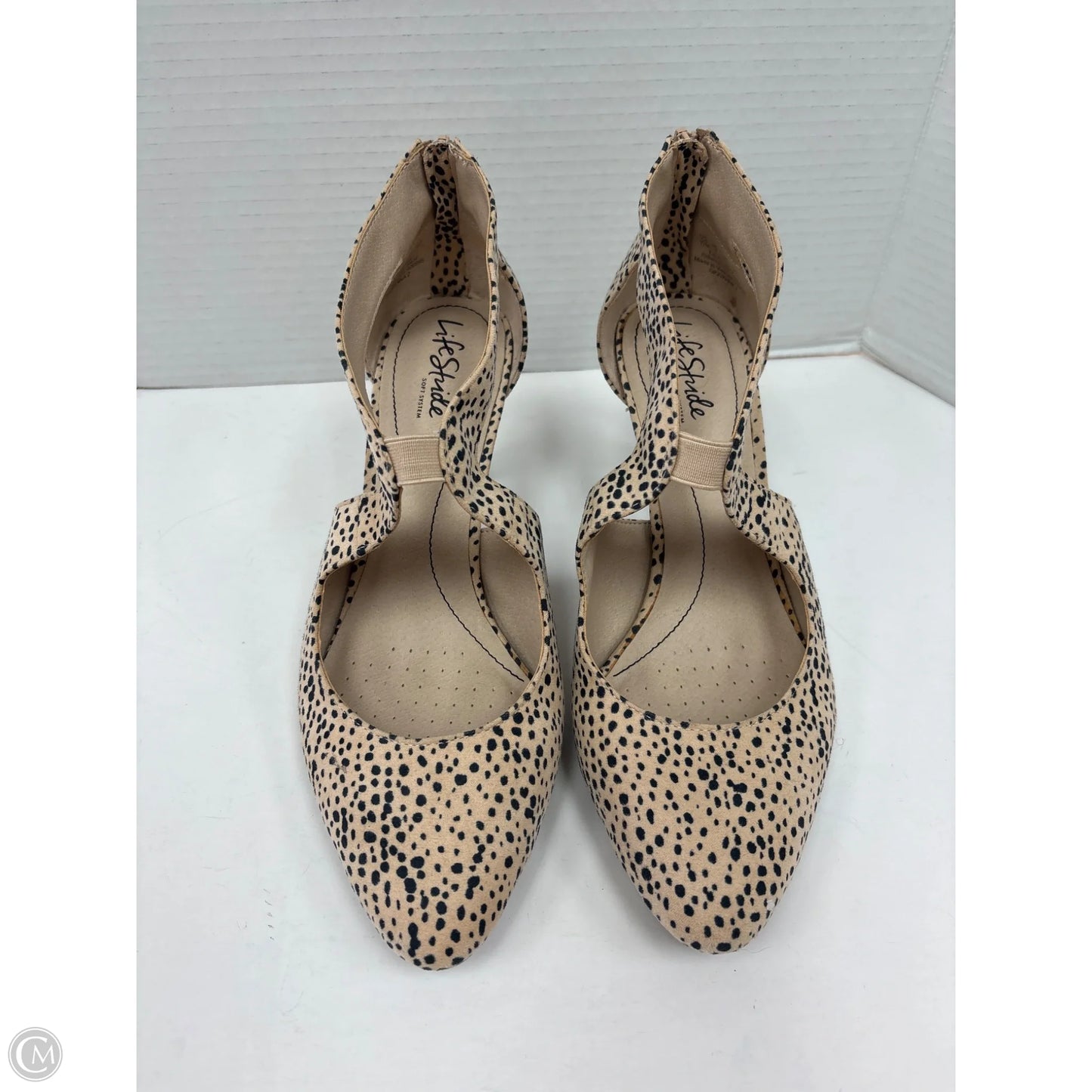 Sandals Heels Kitten By Life Stride In Animal Print, Size: 10