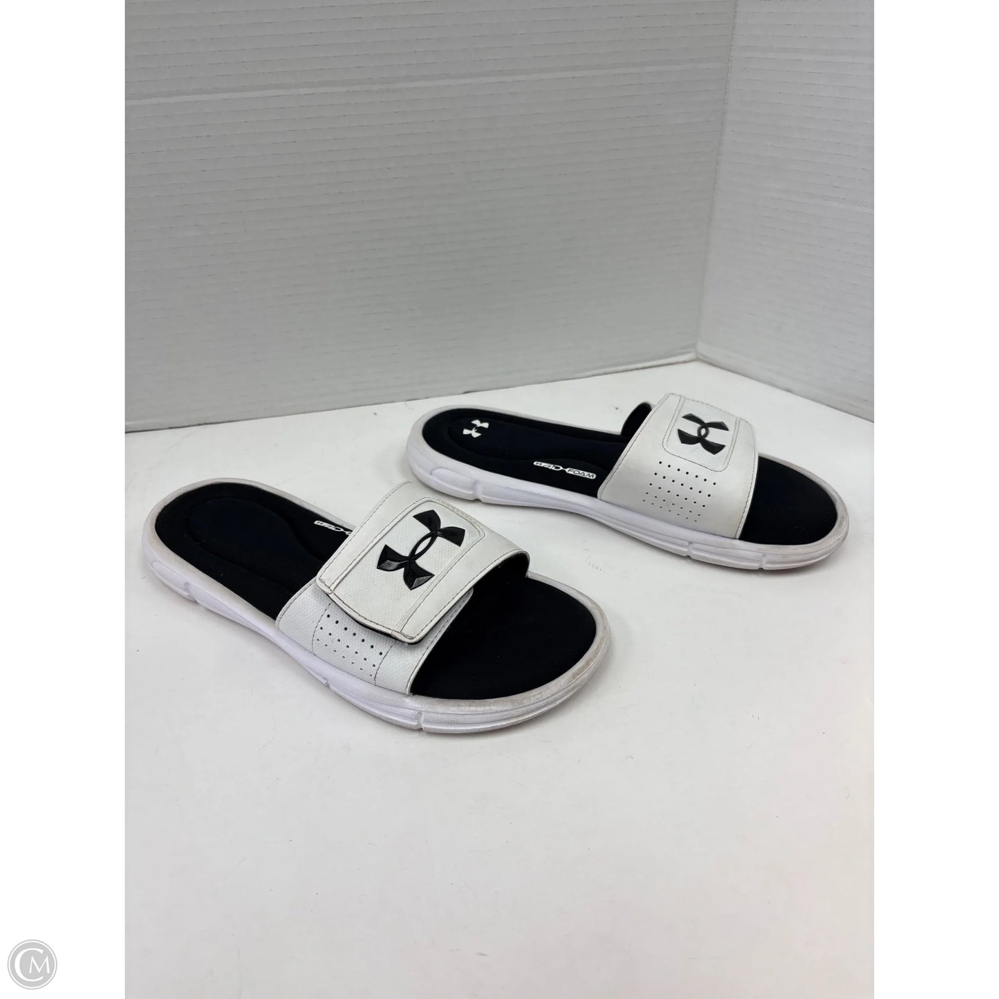 Sandals Flats By Under Armour In Black, Size: 8