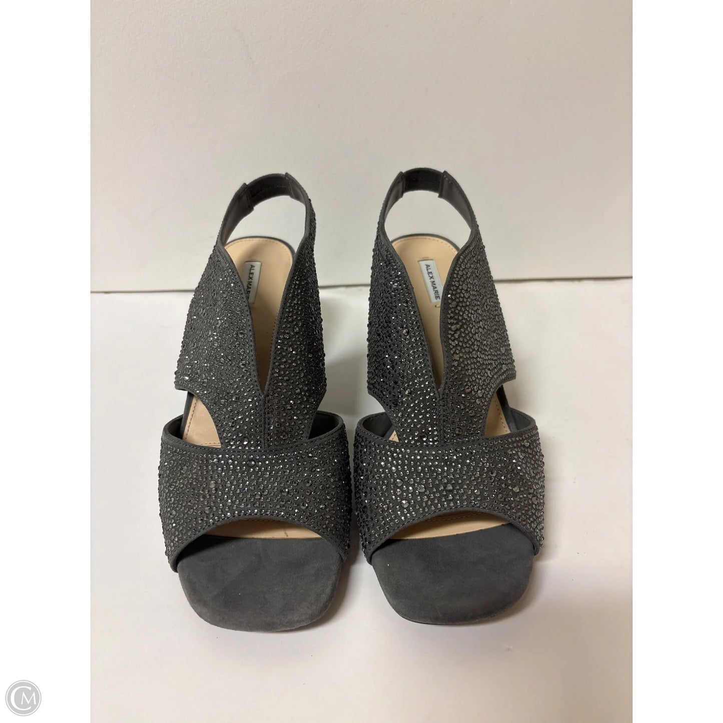 Shoes Heels Block By Alex Marie In Grey, Size: 9
