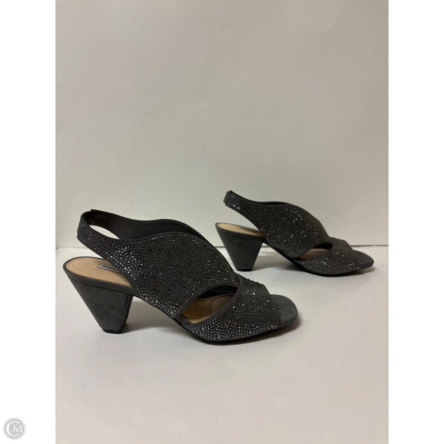 Shoes Heels Block By Alex Marie In Grey, Size: 9