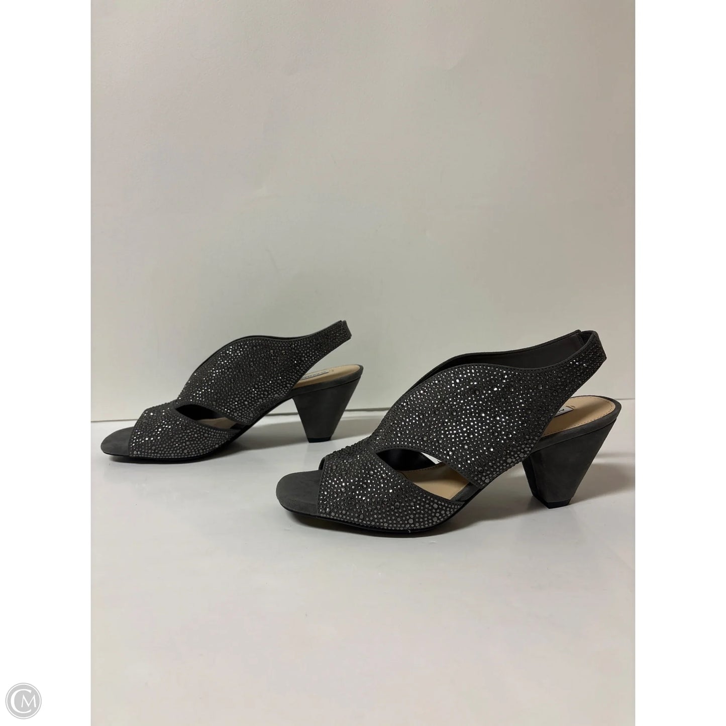 Shoes Heels Block By Alex Marie In Grey, Size: 9