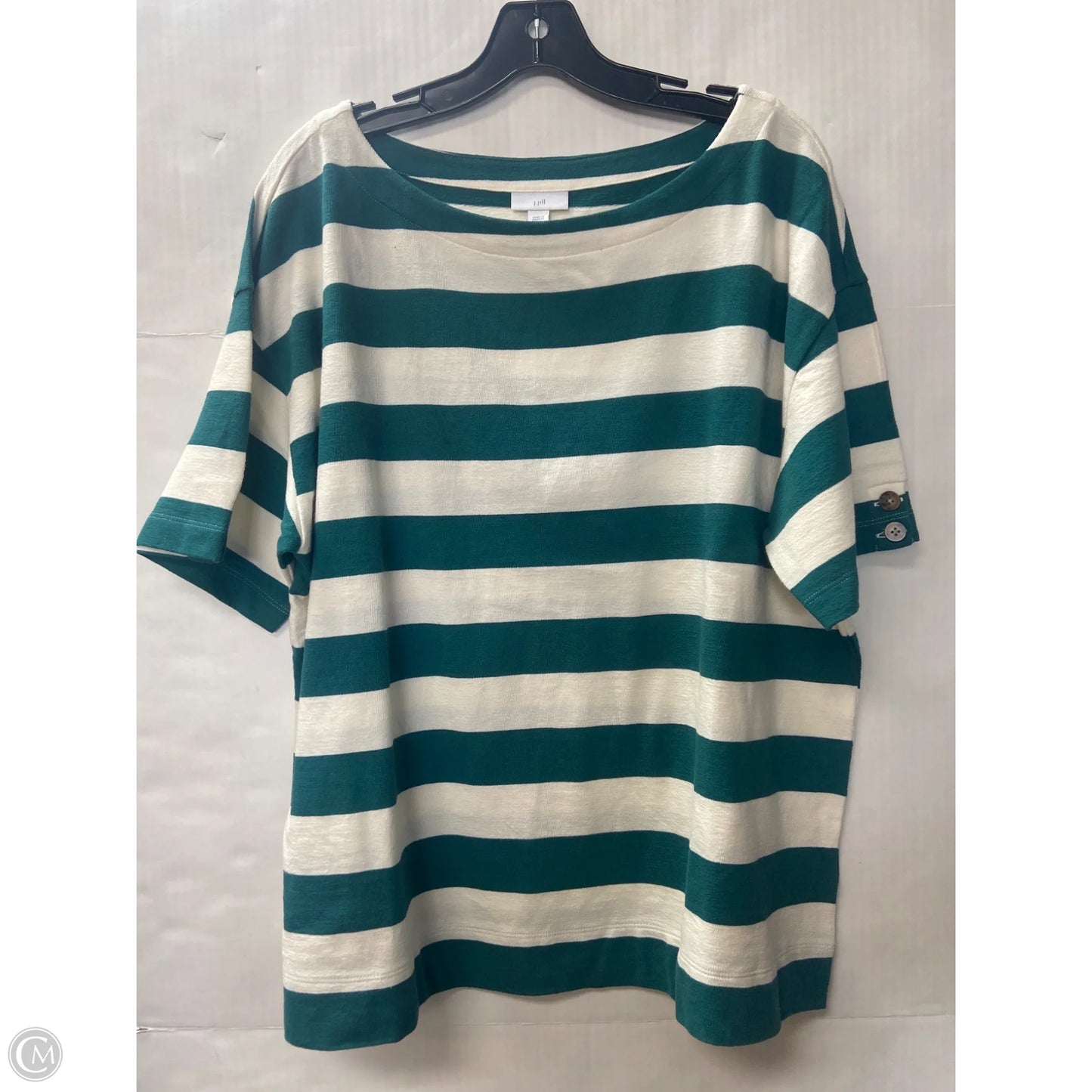 Top Short Sleeve By J. Jill In Green, Size: Xl