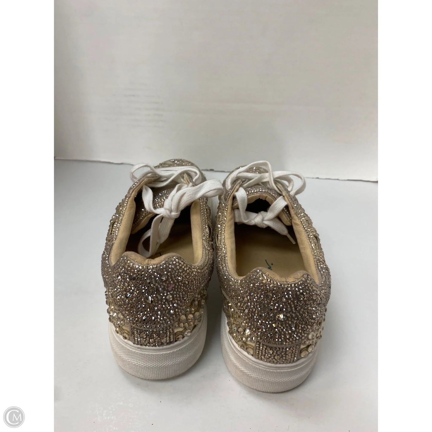 Shoes Sneakers By Betsey Johnson In Gold, Size: 8