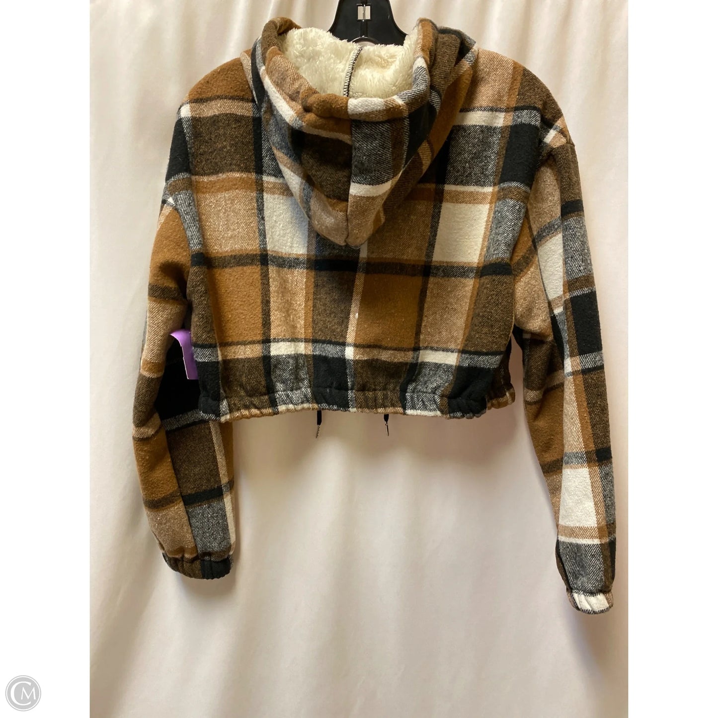 Jacket Faux Fur & Sherpa By Shein In Brown, Size: M