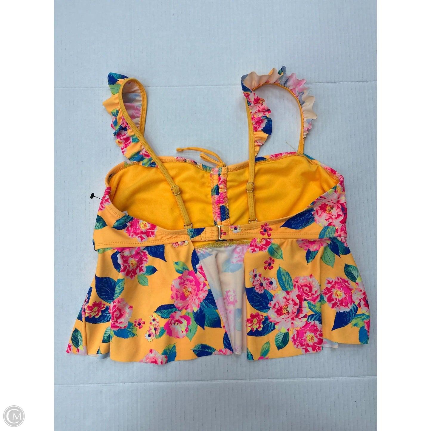 Swimsuit Top By Arizona In Yellow, Size: Xl