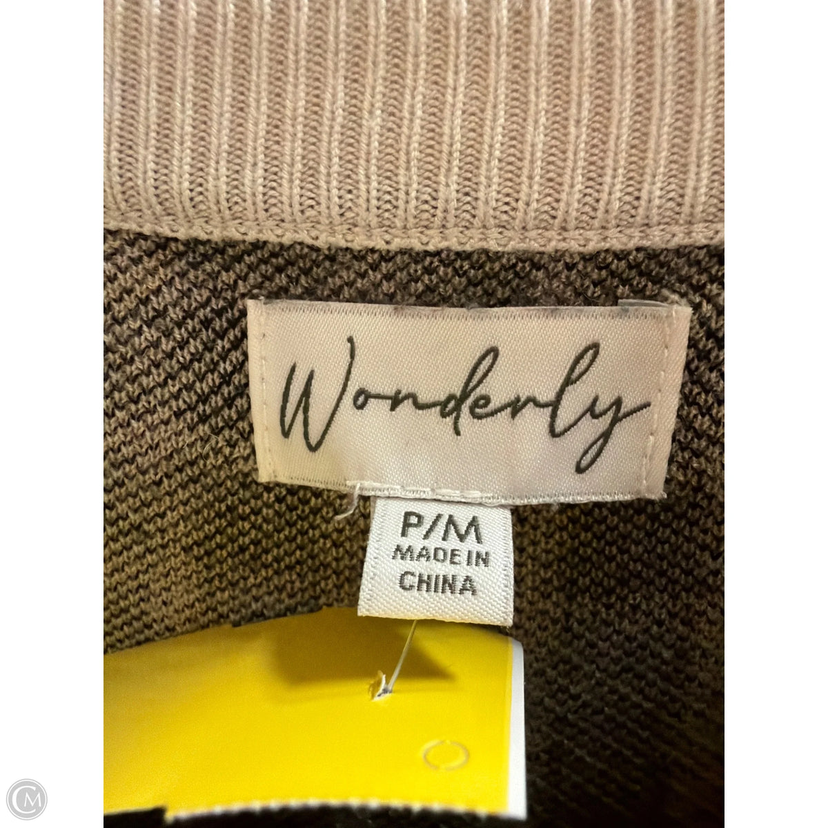 Sweater By Wonderly In Brown, Size: M
