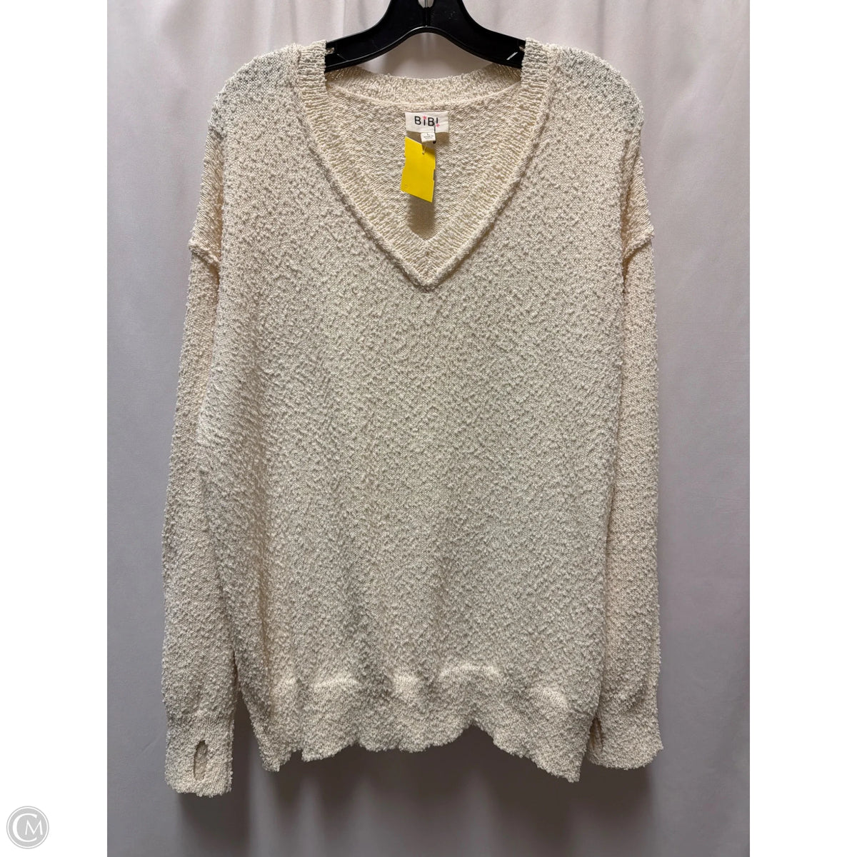 Sweater By Bibi In Cream, Size: L