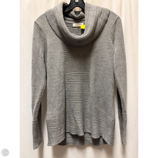 Sweater By Calvin Klein In Grey, Size: S