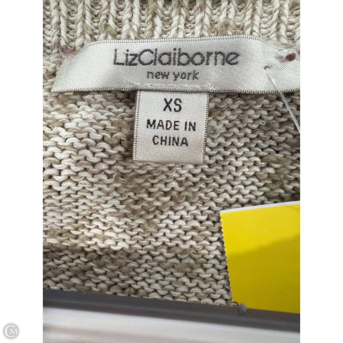 Sweater By Liz Claiborne In Beige, Size: Xs