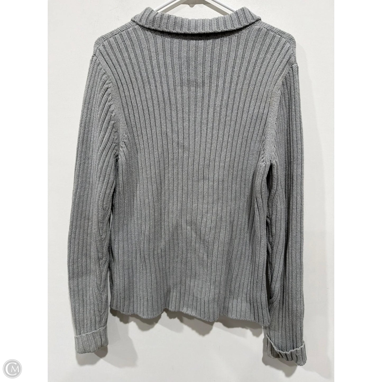 Sweater Cardigan By Basic Editions In Grey, Size: S