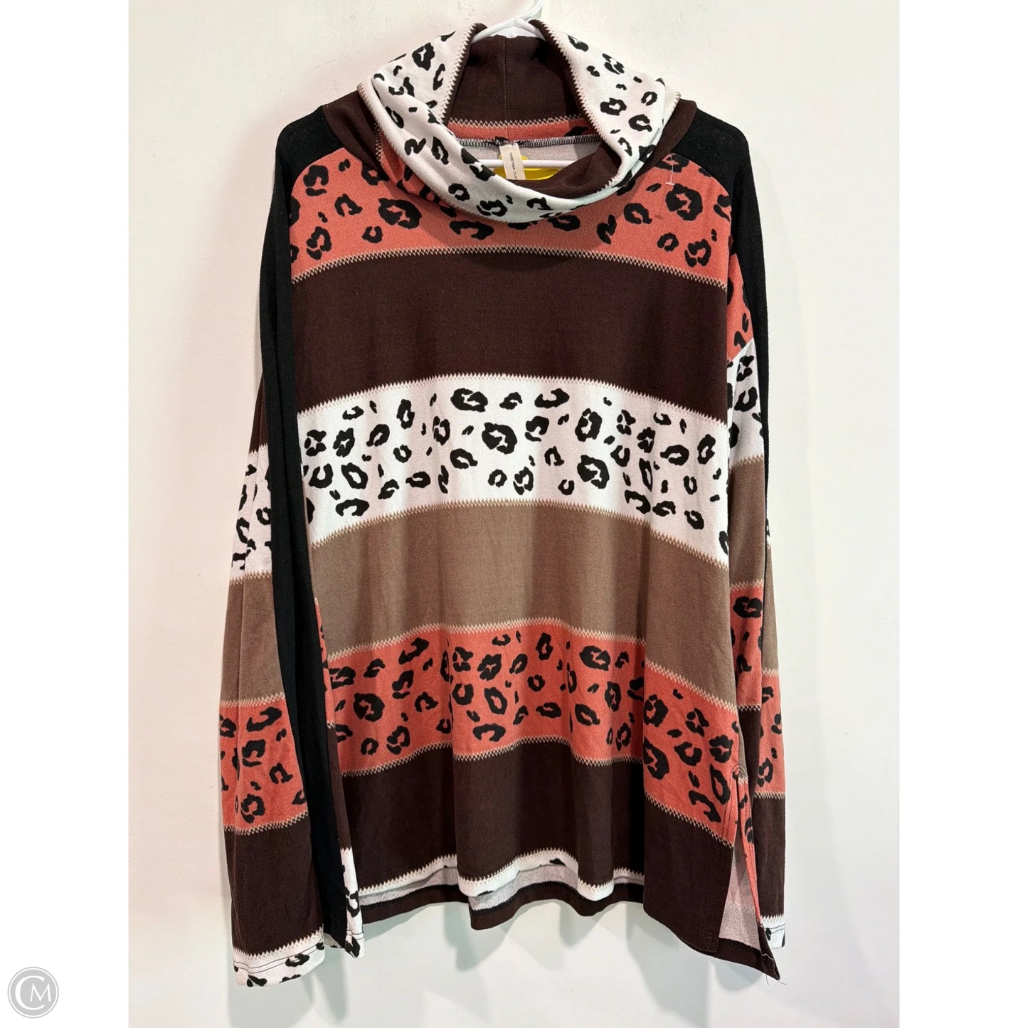 Top Long Sleeve By Together In Brown, Size: M