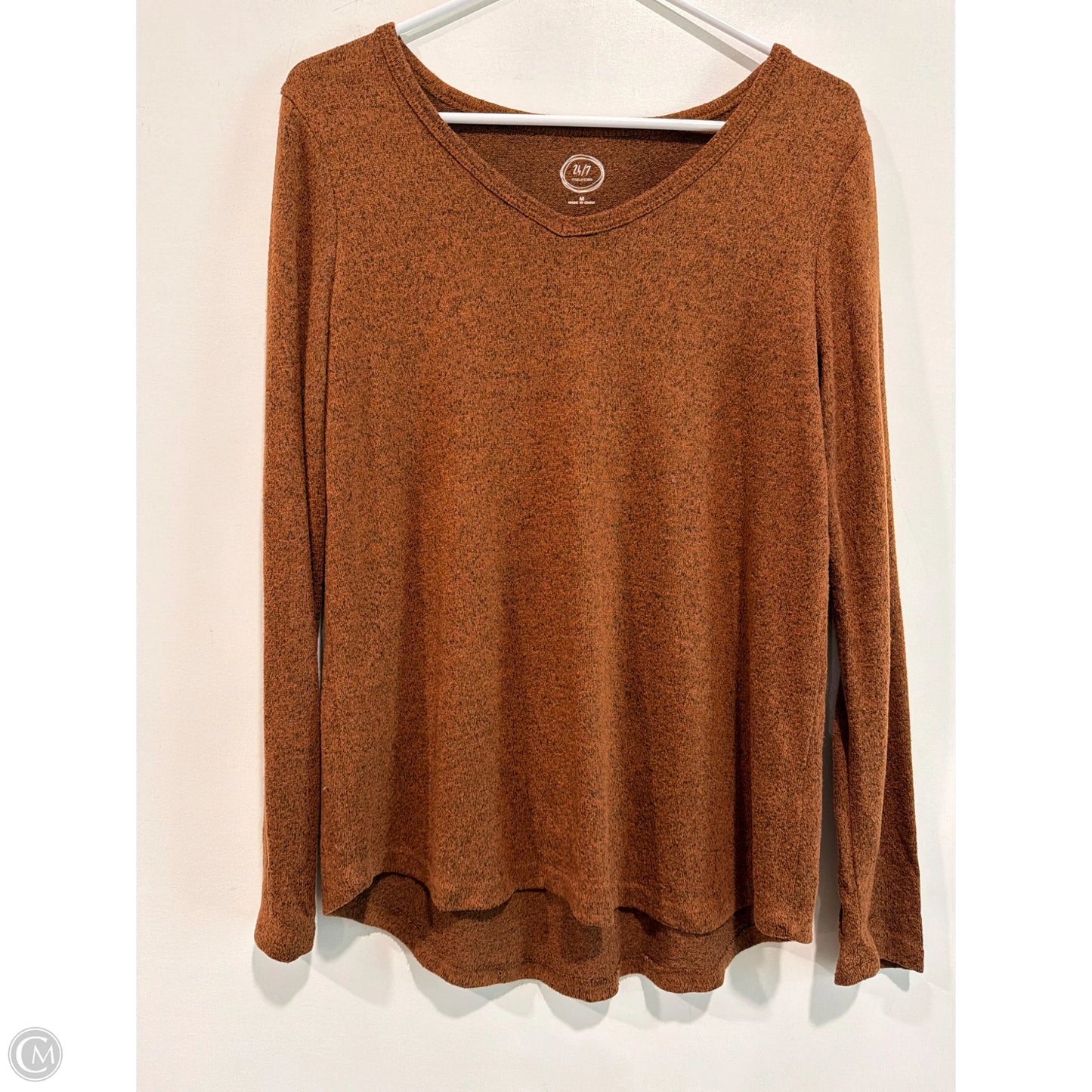 Top Long Sleeve By Maurices In Brown, Size: M