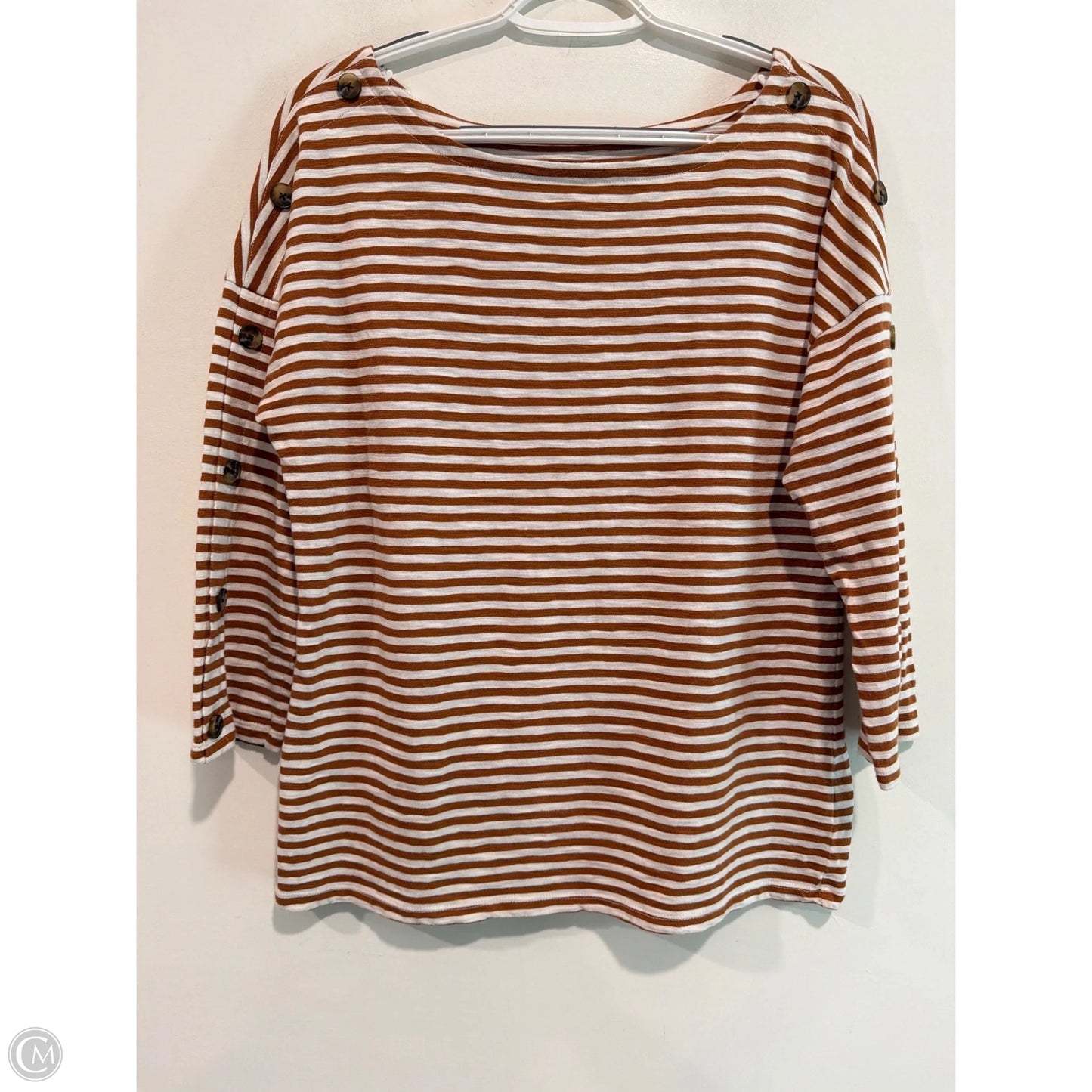 Top Long Sleeve By Talbots In Brown, Size: M