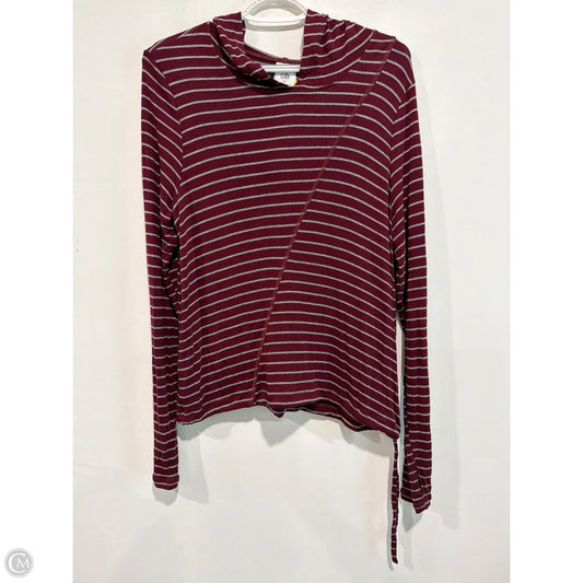 Top Long Sleeve By Cabi In Maroon, Size: M