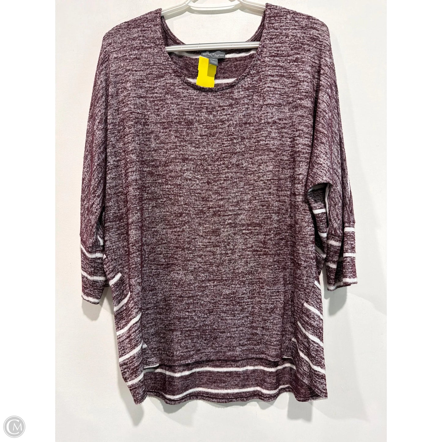 Top Long Sleeve By Market & Spruce In Maroon, Size: M