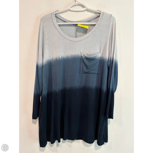 Top Long Sleeve By Easel In Blue, Size: M