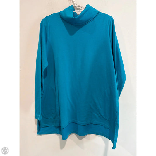 Top Long Sleeve By Logo In Teal, Size: M