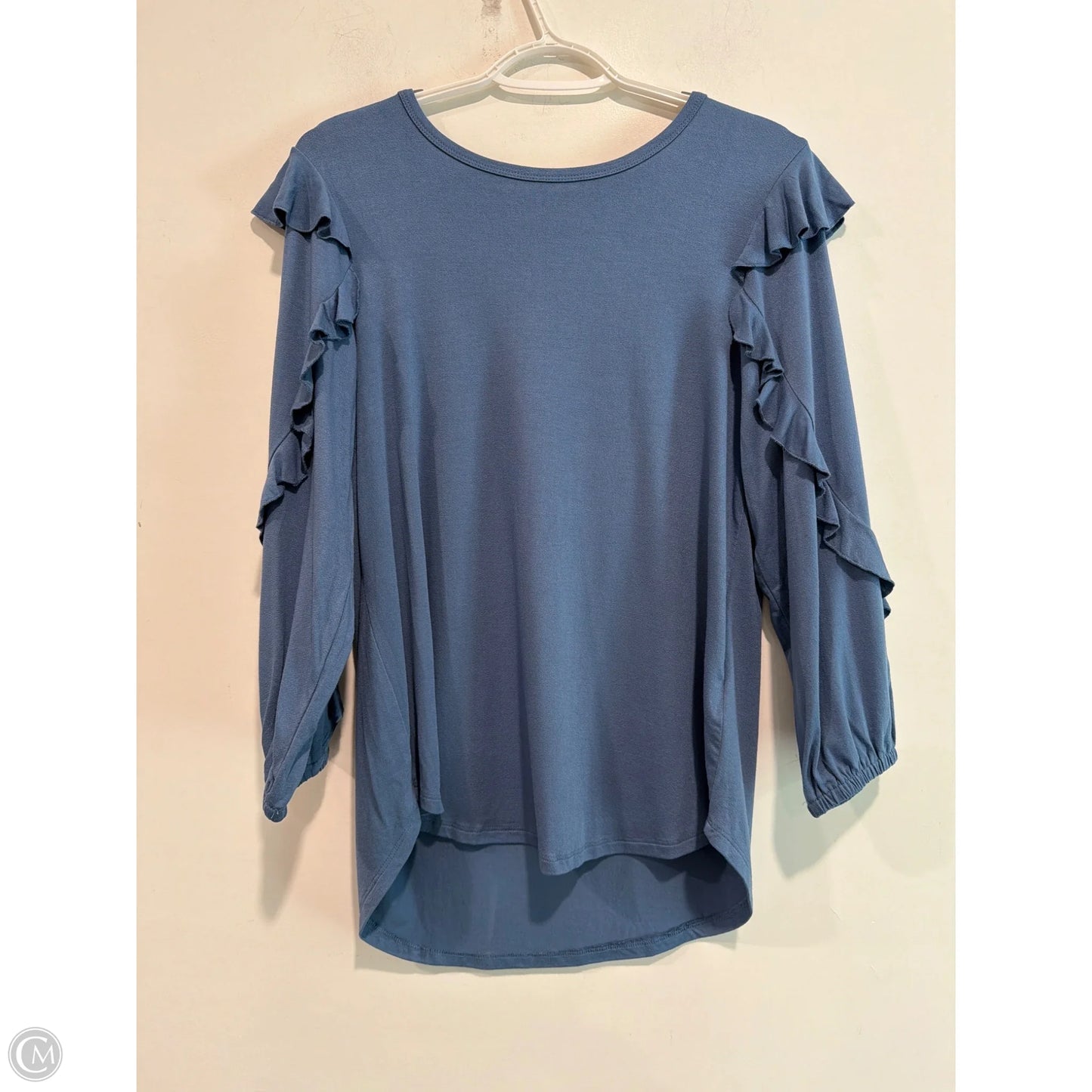 Top Long Sleeve By Cupio In Blue, Size: M
