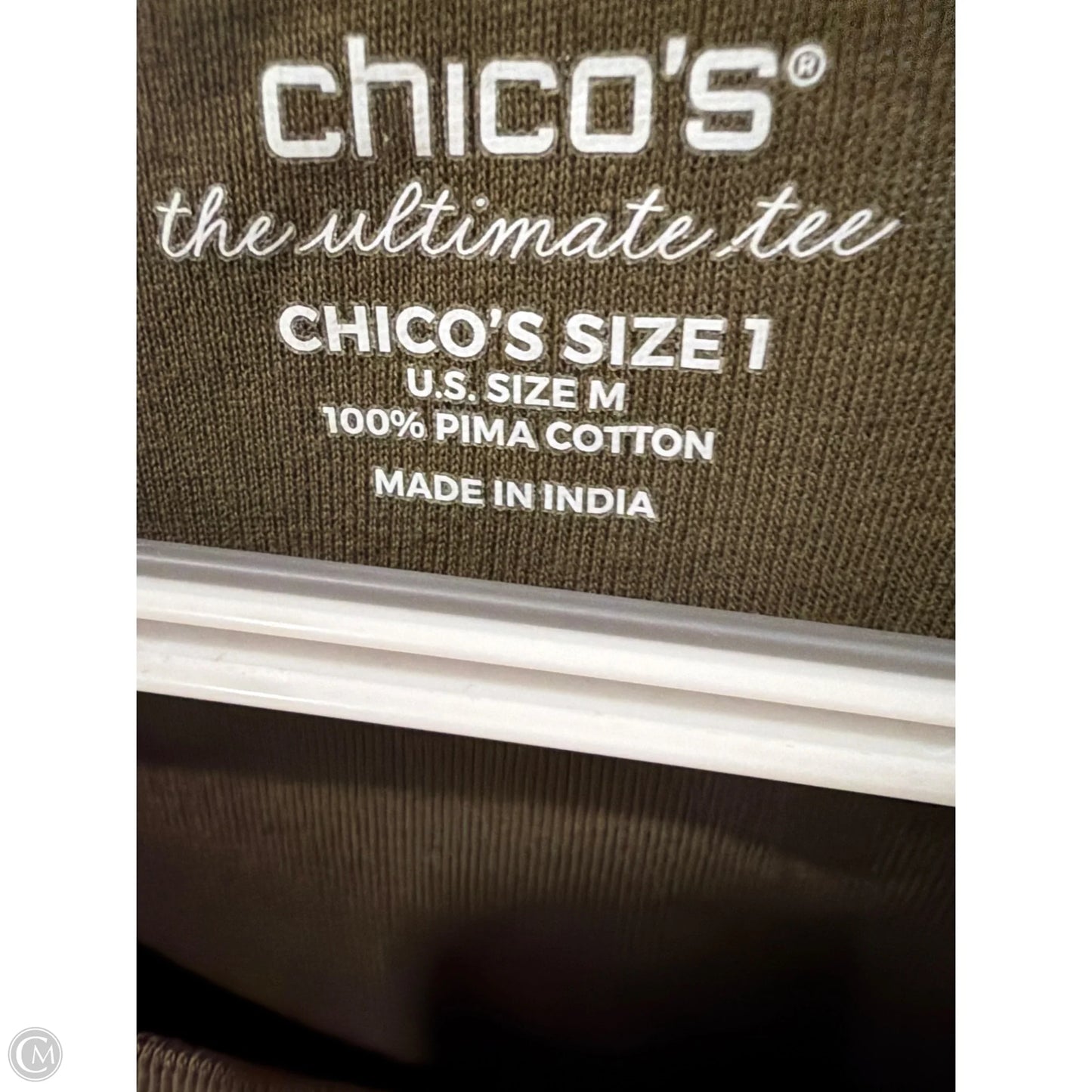 Top Long Sleeve By Chicos In Green, Size: M