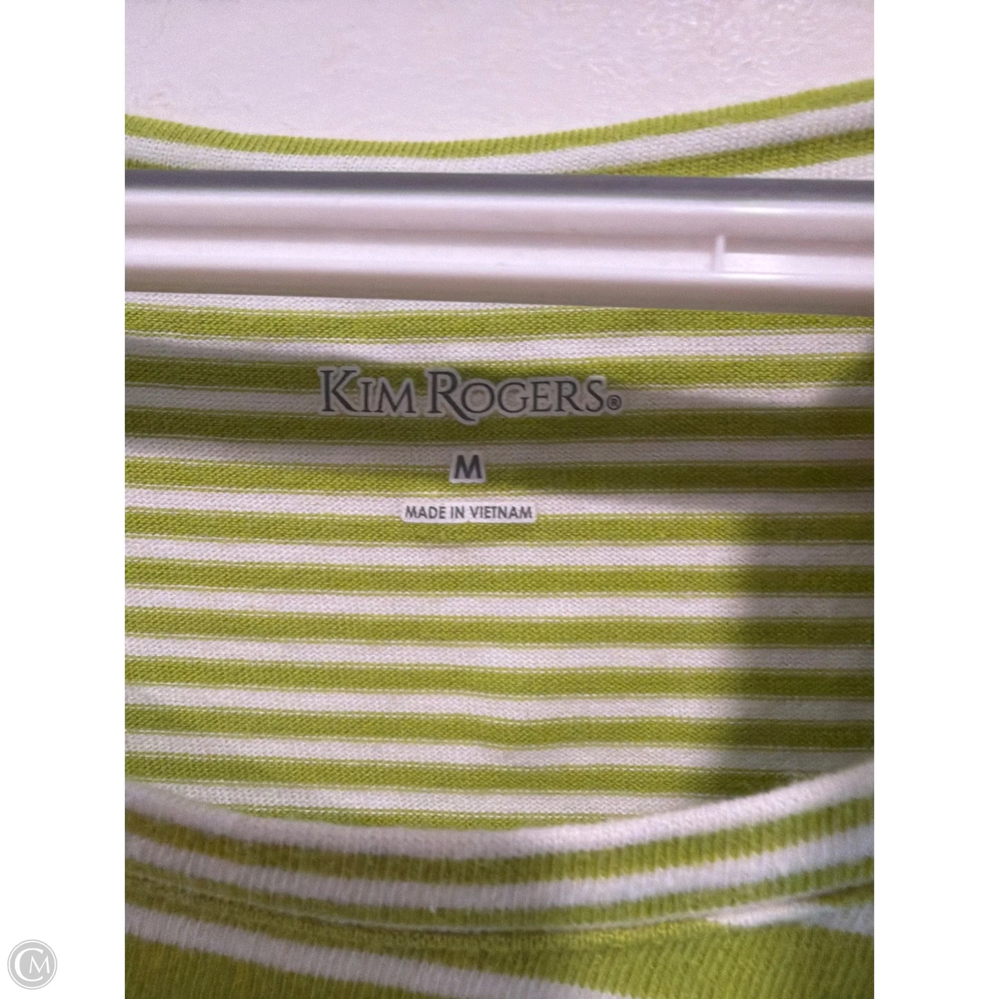 Top Long Sleeve By Kim Rogers In Green, Size: M
