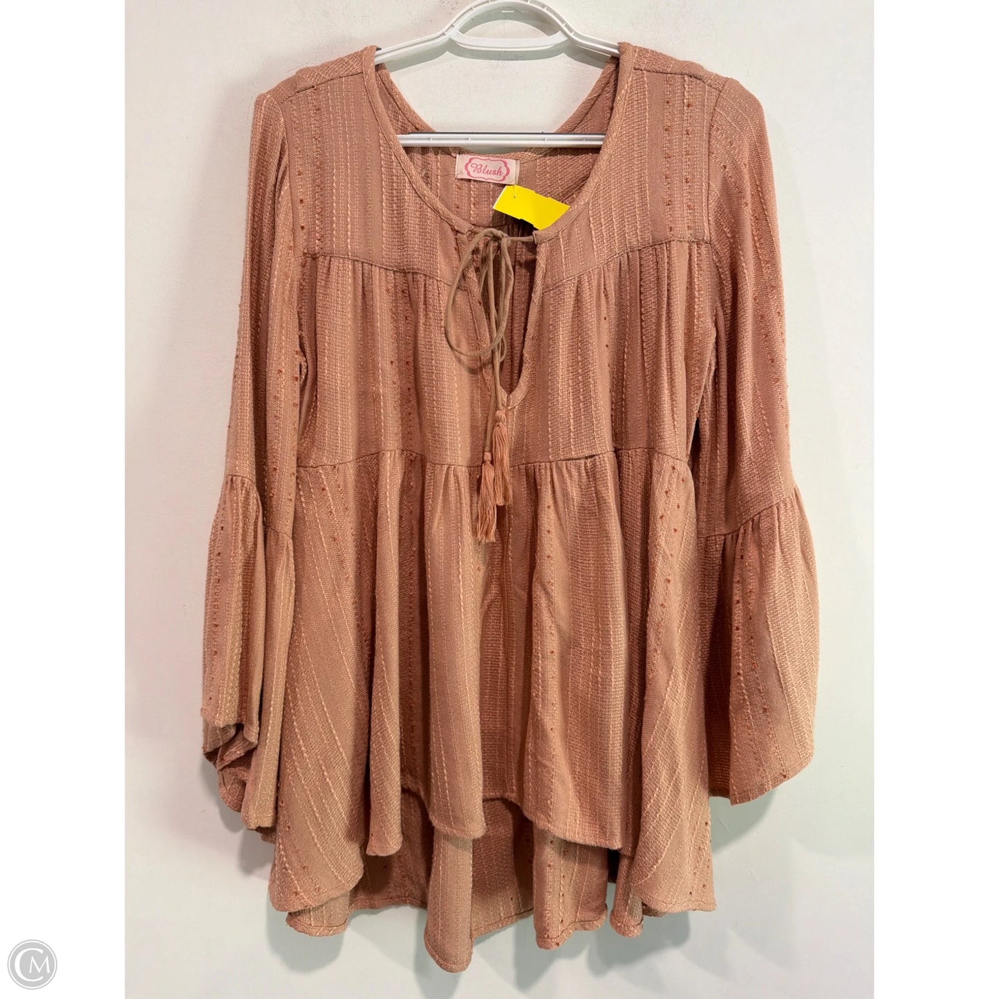 Top Long Sleeve By Blush In Orange, Size: M