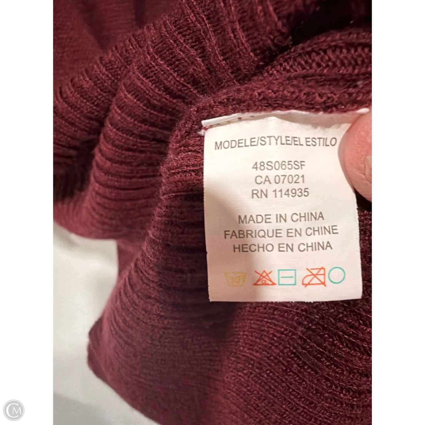 Cardigan By Rd Style In Maroon, Size: L