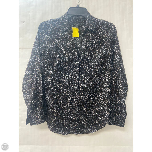 Top Long Sleeve By Ann Taylor In Black, Size: S