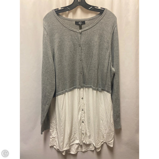 Top Long Sleeve By Ellos In Grey, Size: L