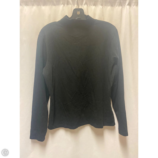 Top Long Sleeve By Relativity In Black, Size: Xl