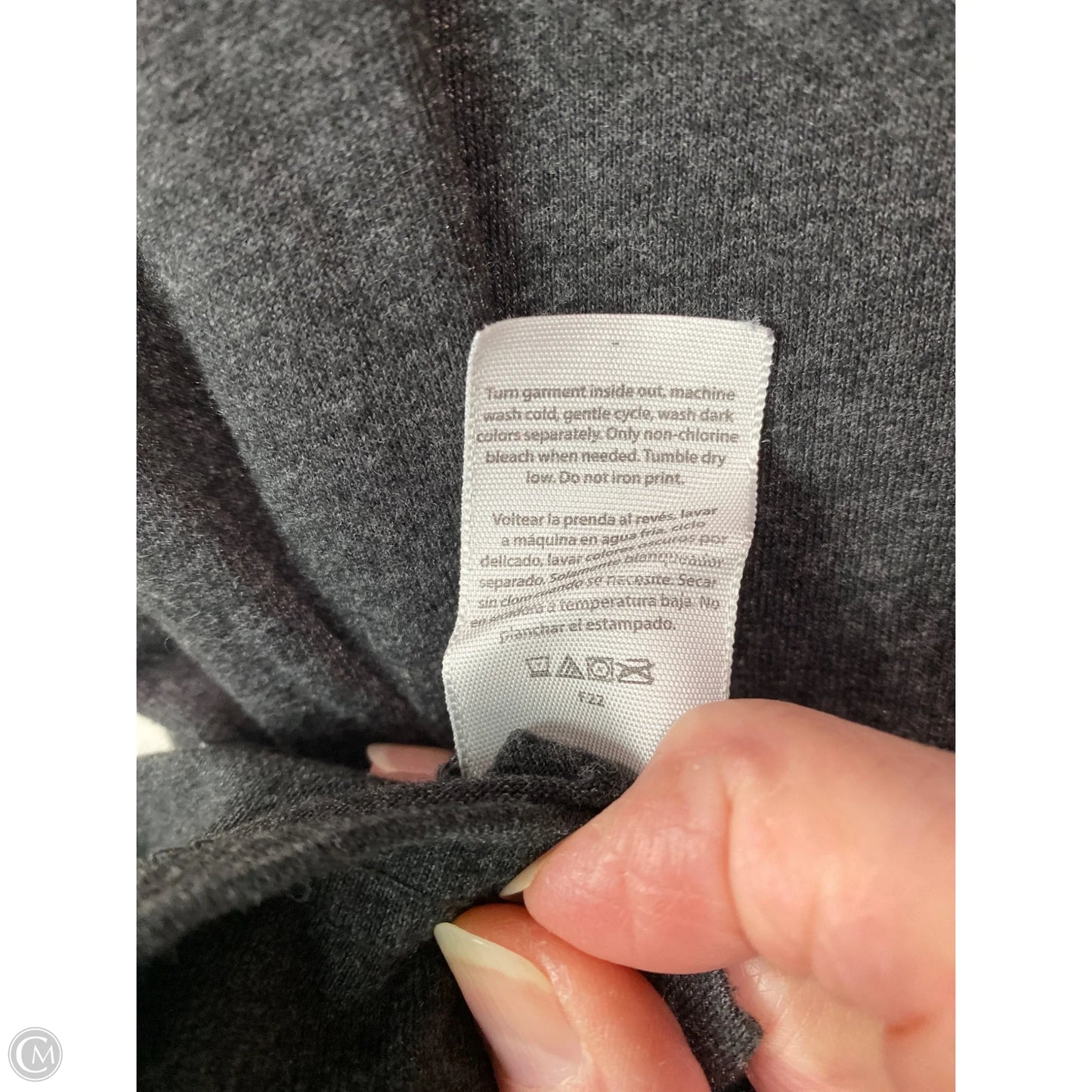 Top Short Sleeve By Holiday Time In Grey, Size: S