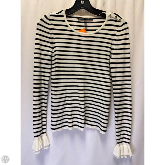 Top Long Sleeve By White House Black Market In Black & White, Size: Xs