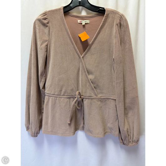 Top Long Sleeve By Madewell In Mauve, Size: Xs